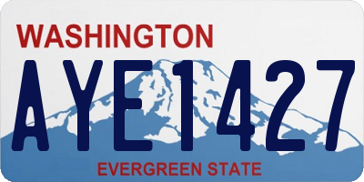 WA license plate AYE1427