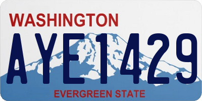 WA license plate AYE1429