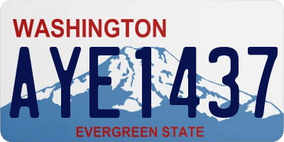 WA license plate AYE1437