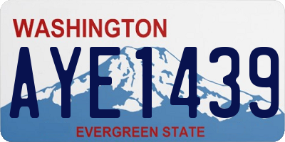 WA license plate AYE1439