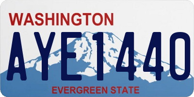 WA license plate AYE1440