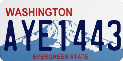 WA license plate AYE1443