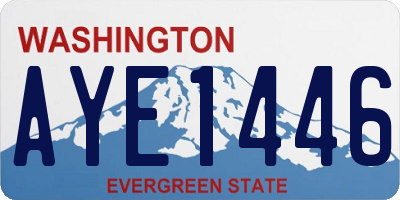WA license plate AYE1446