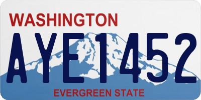 WA license plate AYE1452