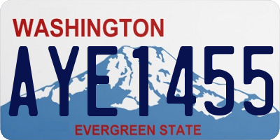 WA license plate AYE1455