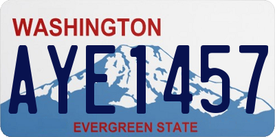 WA license plate AYE1457