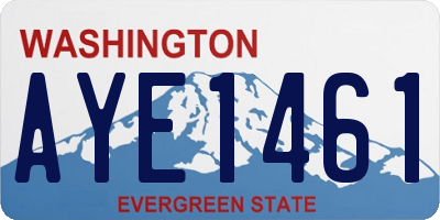 WA license plate AYE1461