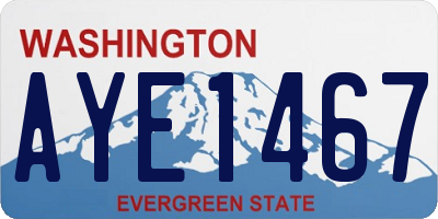 WA license plate AYE1467