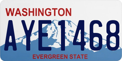 WA license plate AYE1468