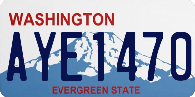 WA license plate AYE1470