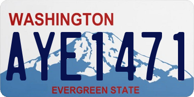 WA license plate AYE1471