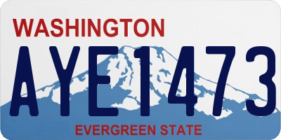 WA license plate AYE1473