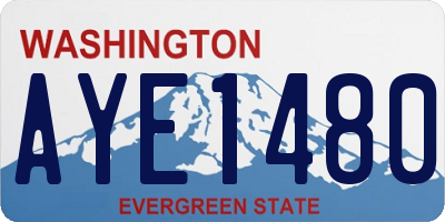 WA license plate AYE1480