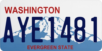 WA license plate AYE1481