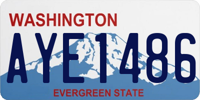 WA license plate AYE1486