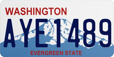 WA license plate AYE1489
