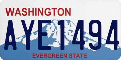 WA license plate AYE1494