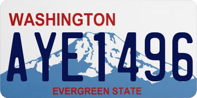 WA license plate AYE1496