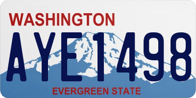 WA license plate AYE1498