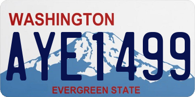 WA license plate AYE1499