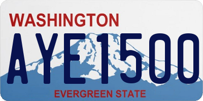 WA license plate AYE1500