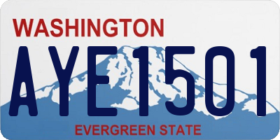 WA license plate AYE1501