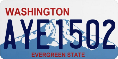 WA license plate AYE1502