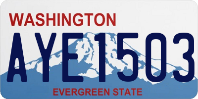 WA license plate AYE1503