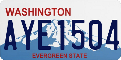 WA license plate AYE1504
