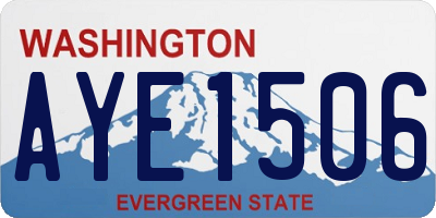 WA license plate AYE1506