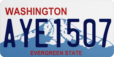 WA license plate AYE1507
