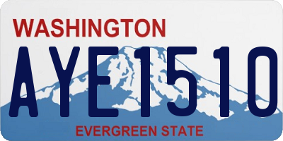 WA license plate AYE1510