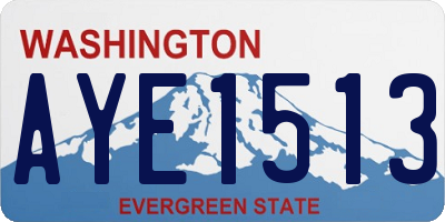 WA license plate AYE1513