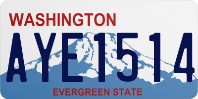 WA license plate AYE1514