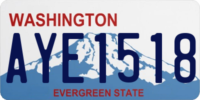 WA license plate AYE1518