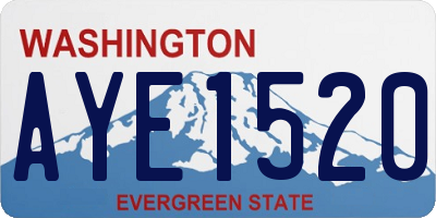 WA license plate AYE1520