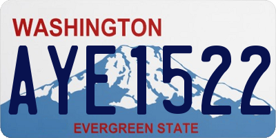 WA license plate AYE1522