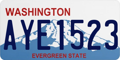 WA license plate AYE1523