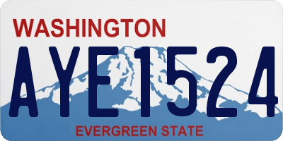 WA license plate AYE1524