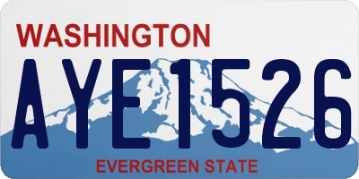 WA license plate AYE1526