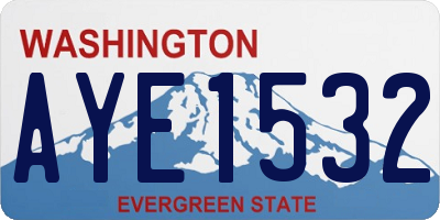 WA license plate AYE1532