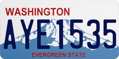 WA license plate AYE1535