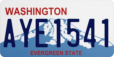 WA license plate AYE1541