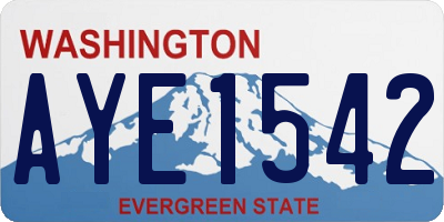 WA license plate AYE1542