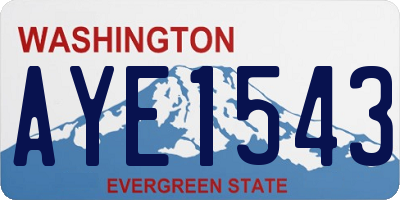 WA license plate AYE1543