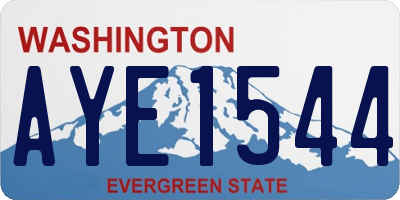 WA license plate AYE1544