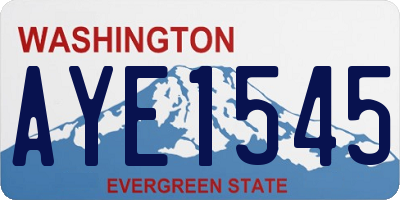 WA license plate AYE1545