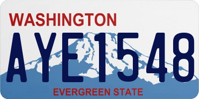 WA license plate AYE1548