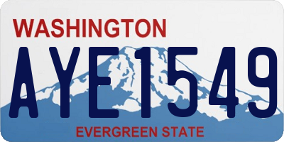 WA license plate AYE1549
