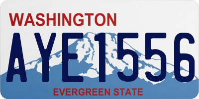 WA license plate AYE1556